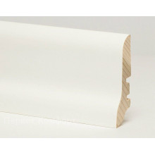 Шпонированный плинтус Tecnorivest 60x22x2500 мм Белый гладкий