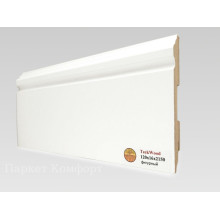 Плинтус МДФ Teckwood 120x16x2150 мм Белый фигурный