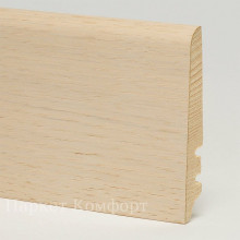 Шпонированный плинтус Tecnorivest 80x16x2500 мм Дуб Снег