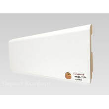 Плинтус МДФ Teckwood 100x16x2150 мм Белый прямой