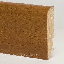 Шпонированный плинтус Tecnorivest 80x20x2500 мм Ироко