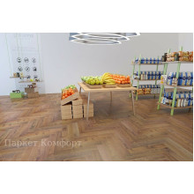 Виниловый ламинат Vinilam Herringbone IS11177 Паркет Версальский 43 класс 6,5 мм